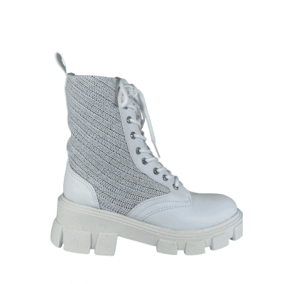 Botín Knit Blanco