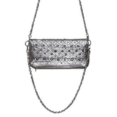 Crossbody de Piel Ibiza Metalic Silver