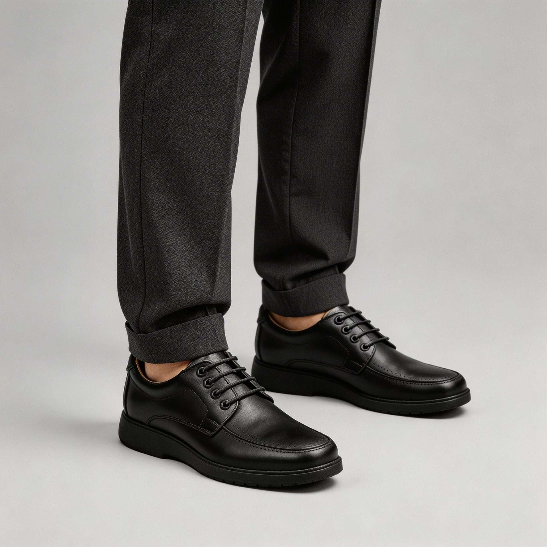 Zapato Clínico Negro de Caballero Confort 3006