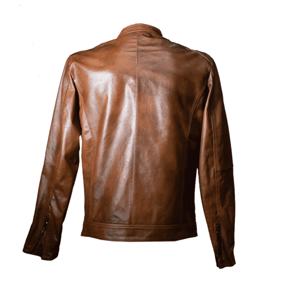Chamarra para caballero 100% de piel de borrego, color café con detallas únicos que resaltan la gran calidad y mano de obra de su próxima chamarra