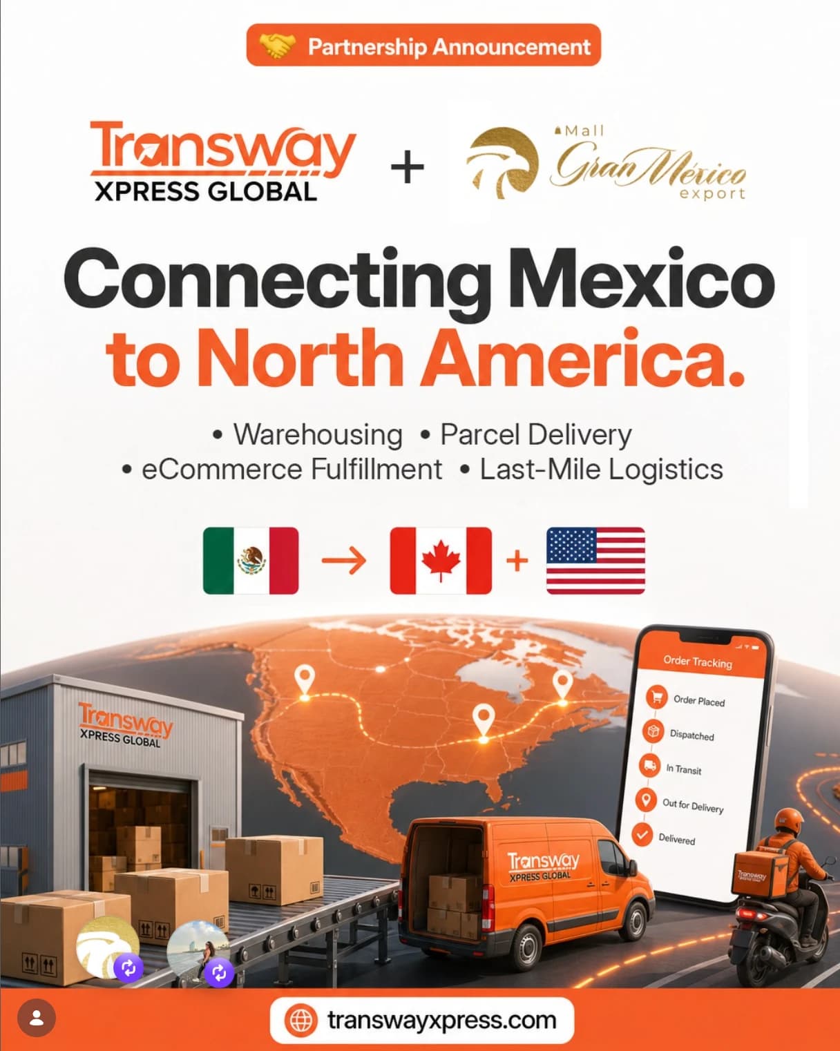 Announcement of the alliance between Transway Xpress Global and Mall Gran México Export: connecting Mexico to North America