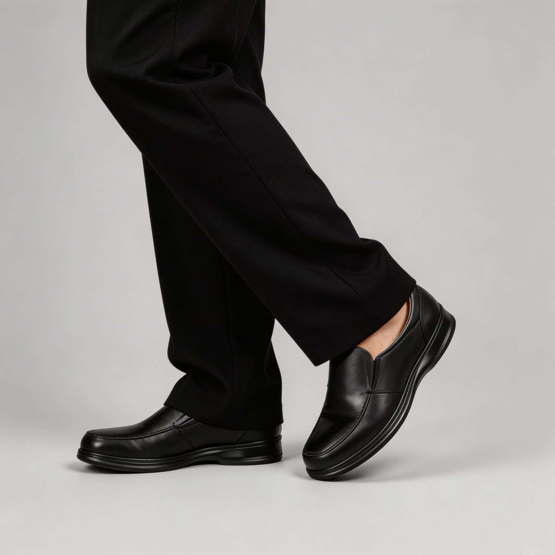 Zapato Clínico Negro de Caballero Confort 4020