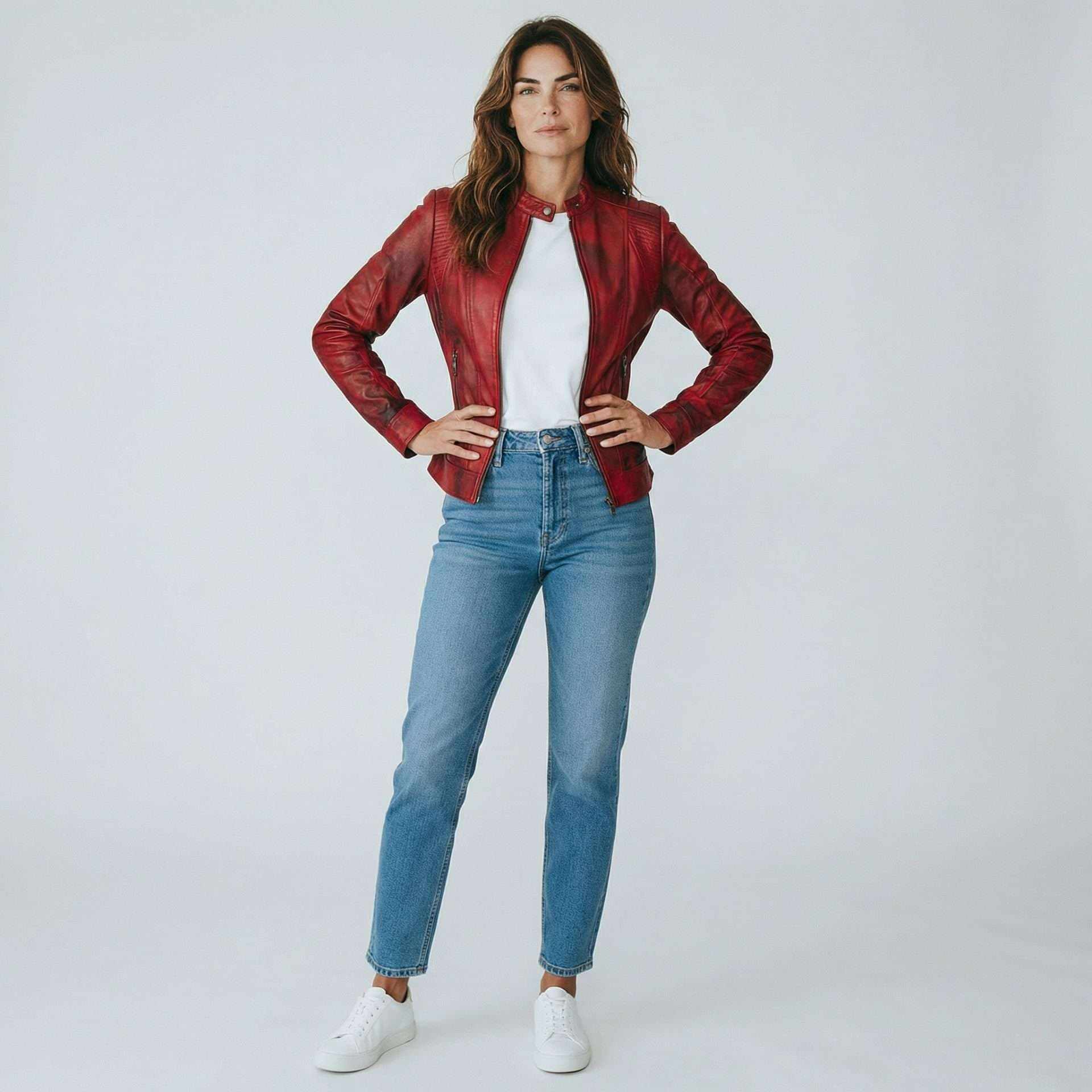 Chamarra de Piel de Dama Red