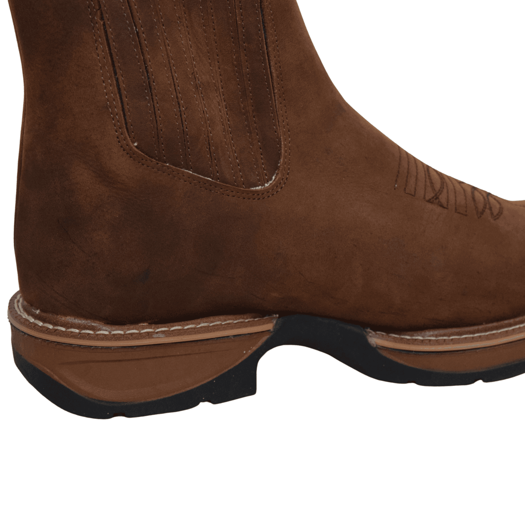 Botas Vaqueras Piel Crazy Café