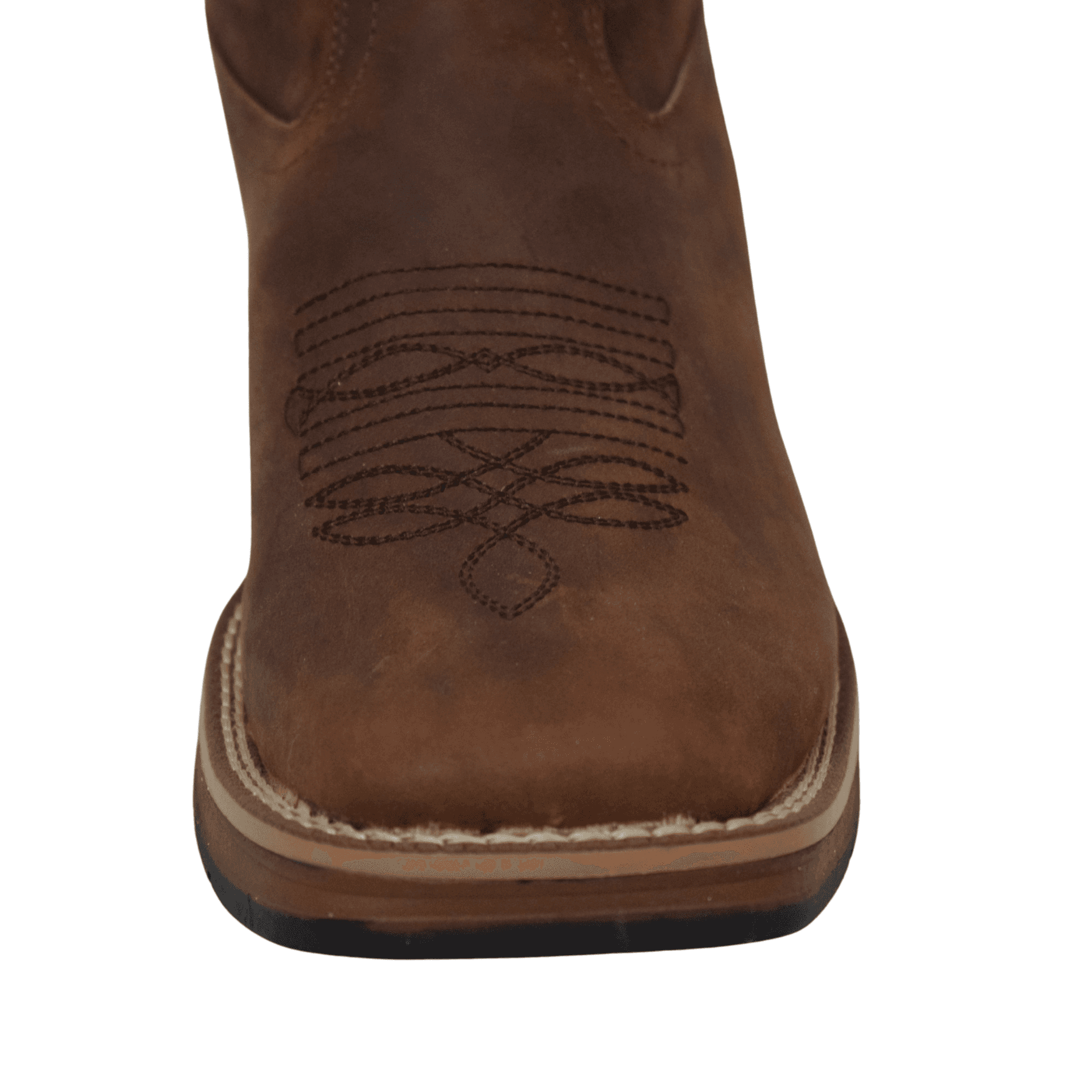 Botas Vaqueras Piel Crazy Café