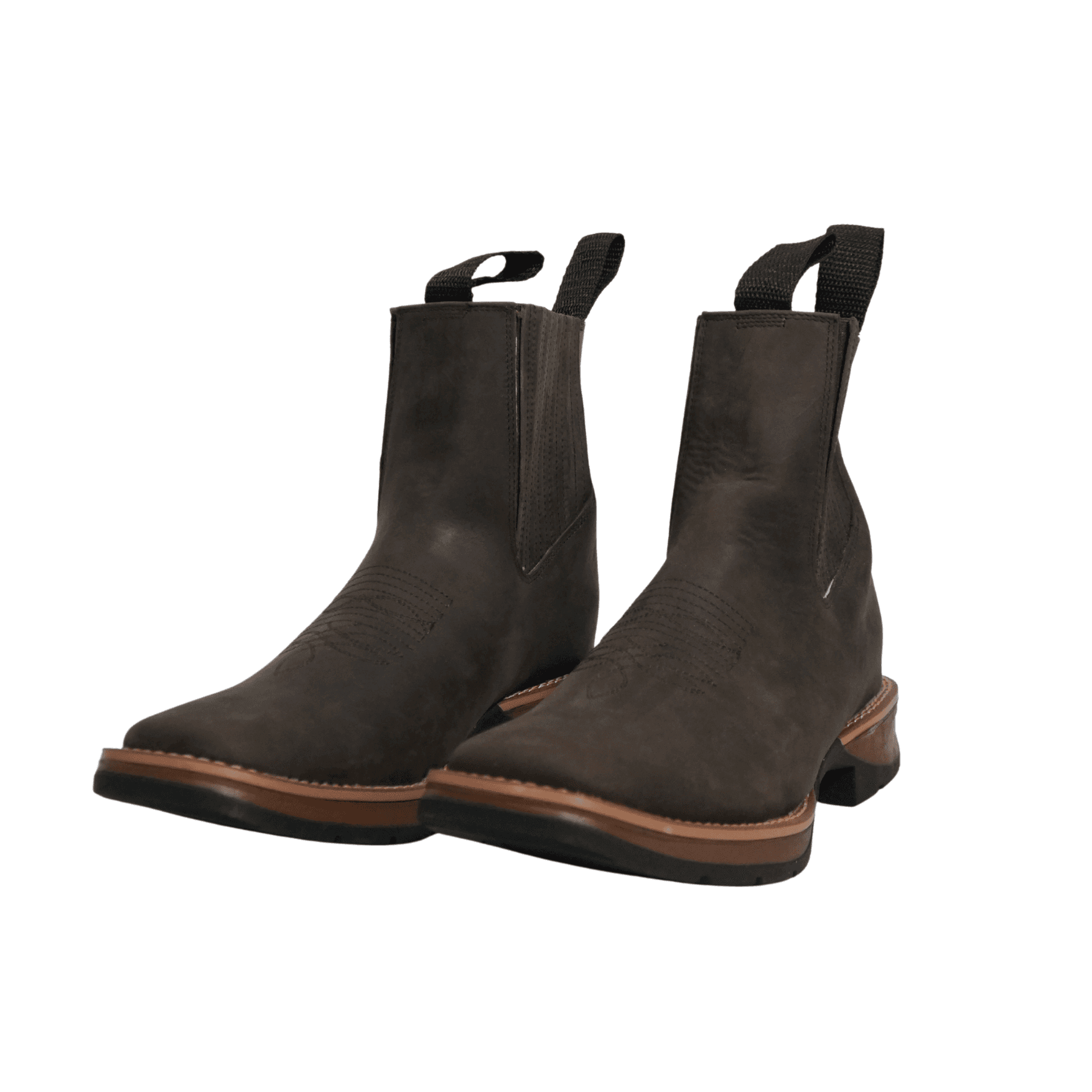 Brown Crazy Horse Leather Ankle Boots
