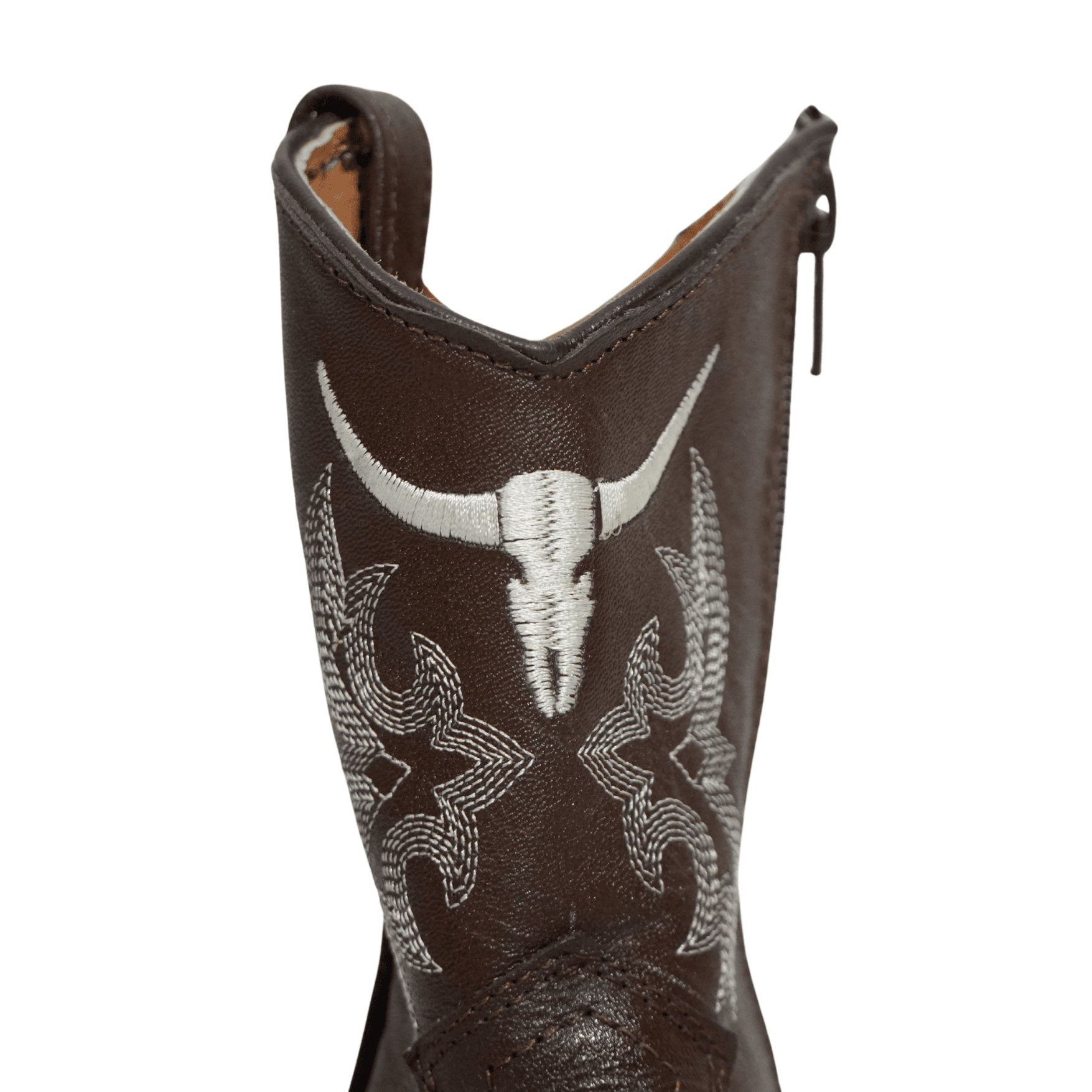 Kids' Brown Leather Cowboy Boots