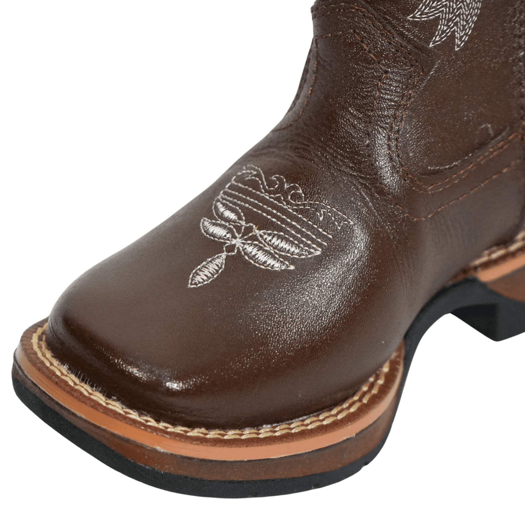 Kids' Brown Leather Cowboy Boots
