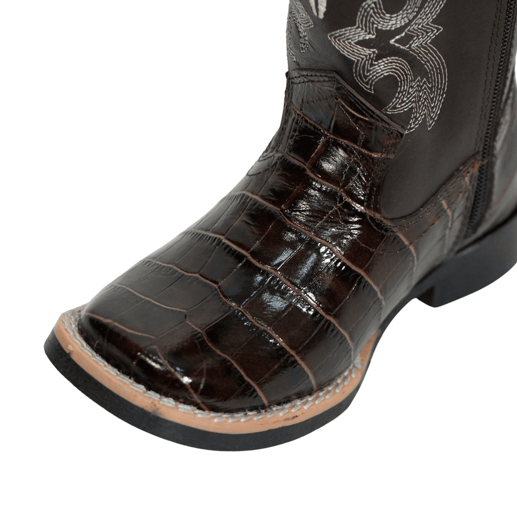 Kids' Brown Floter Crocodile Cowboy Boots