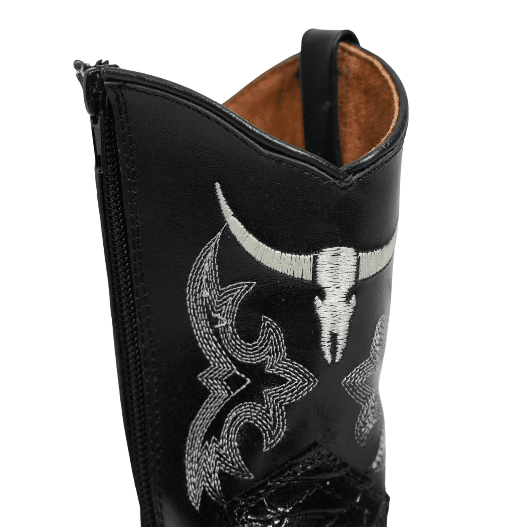 Kids' Black Floter Crocodile Cowboy Boots I