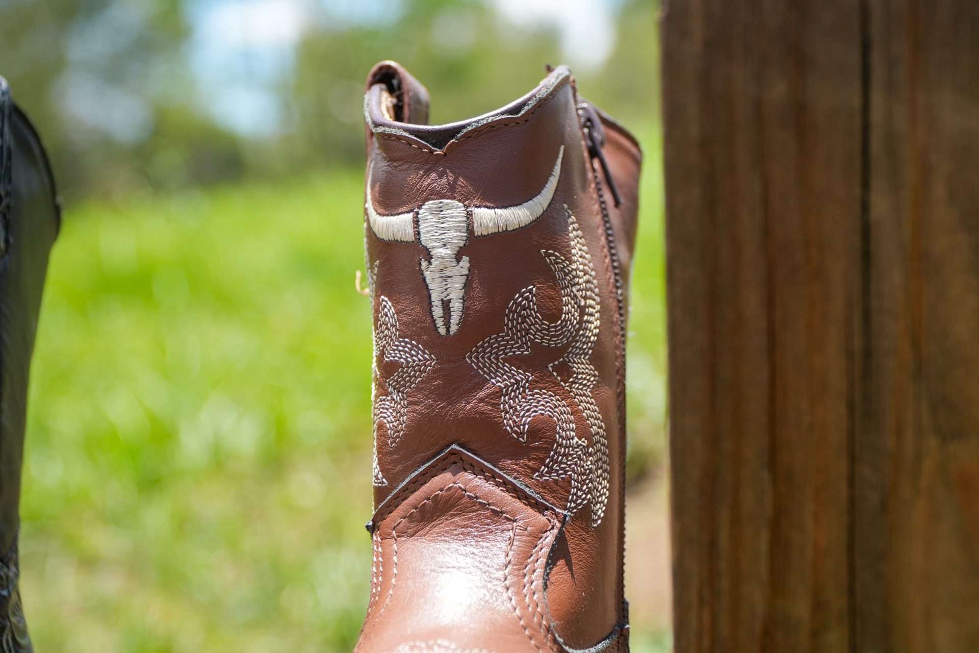 Kids' Brown Leather Cowboy Boots