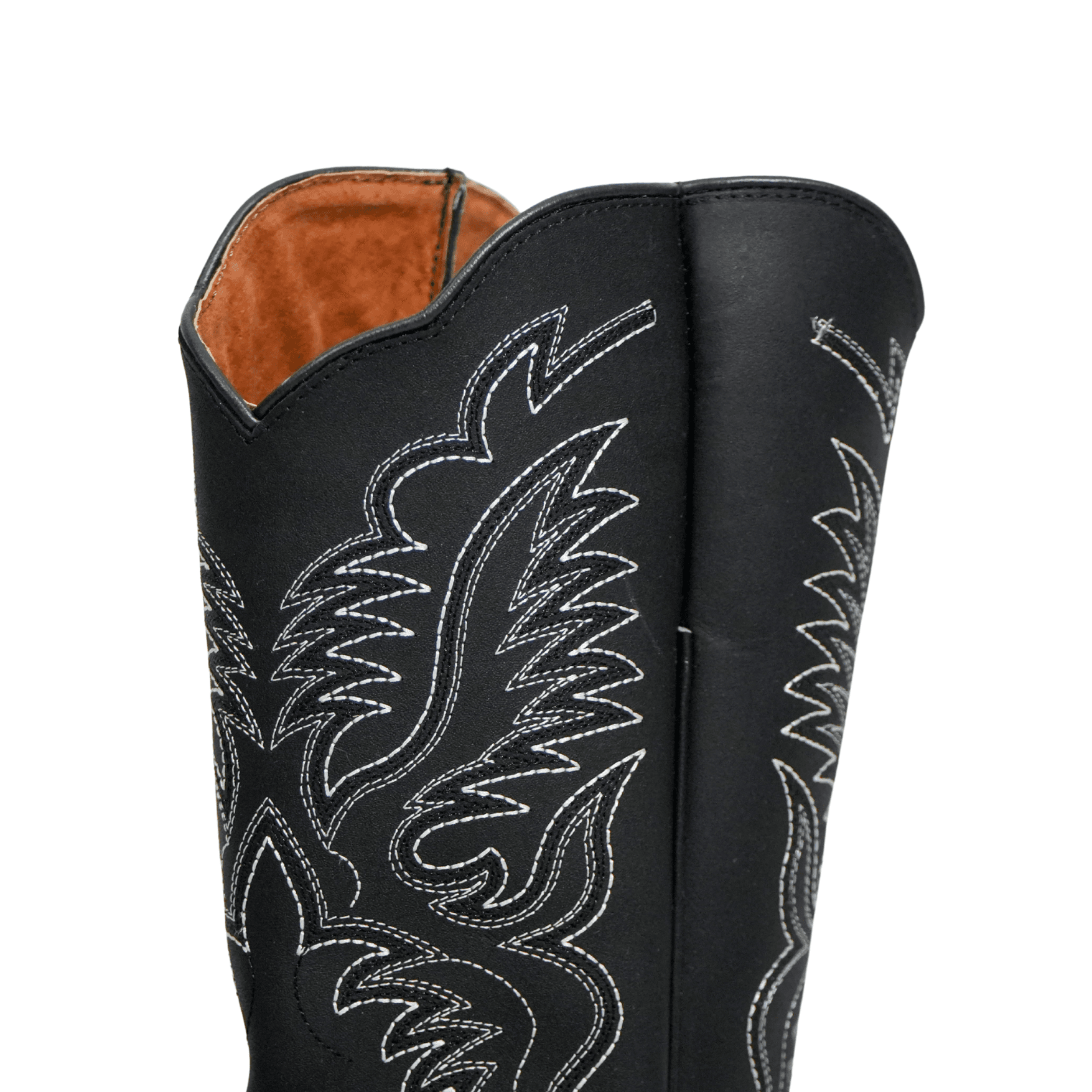 Botas Vaqueras Piel Crazy Negro