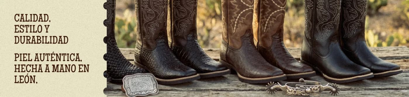 mateo boots botas vaqueras de piel hechas en léon gto