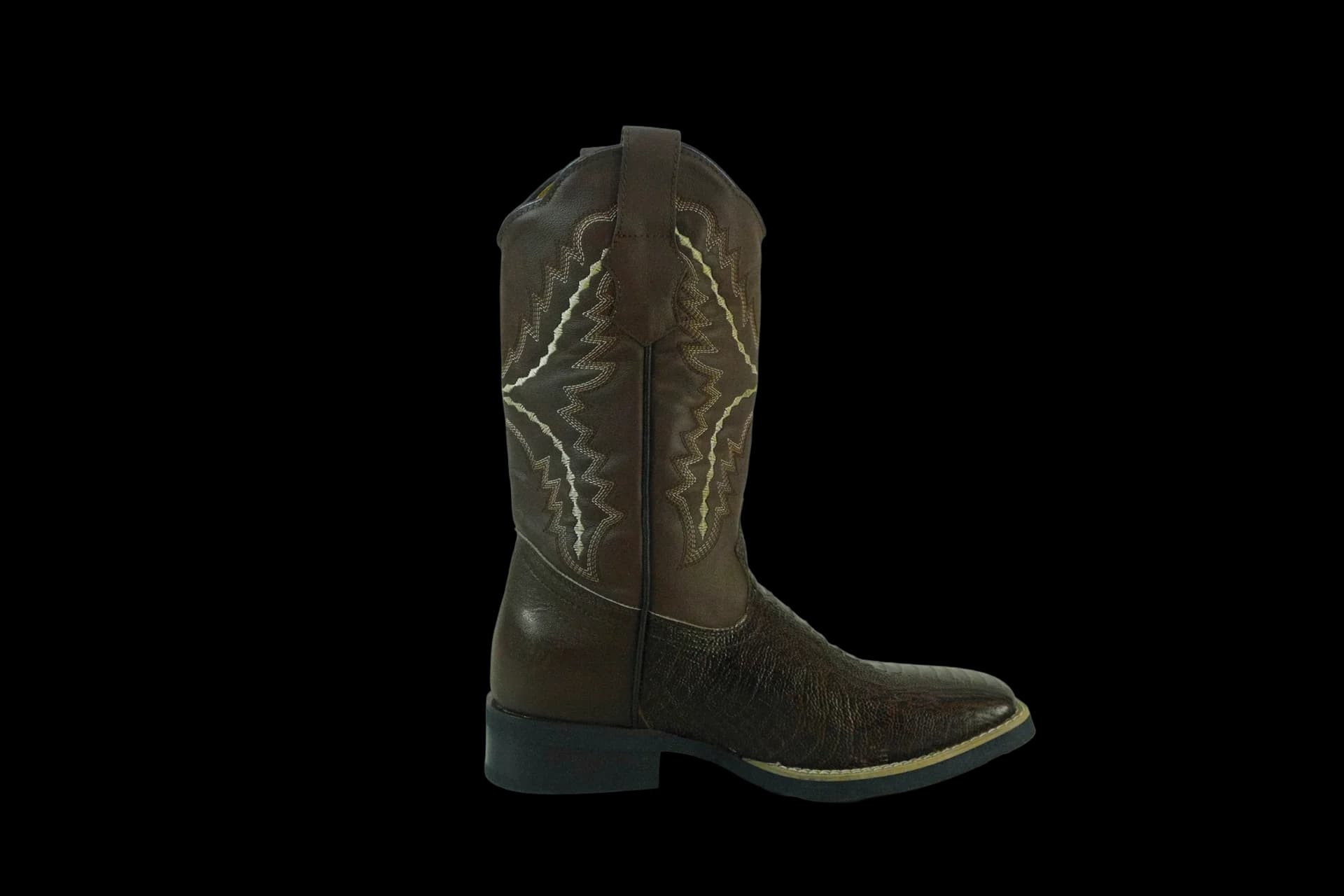 Bota Vaquera Piel Genuina Pata Avestruz Lisa