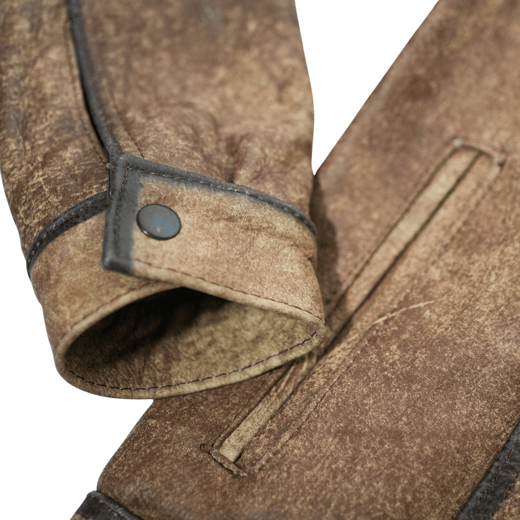 Aged Amber Leather Jacket - Alle Mexique