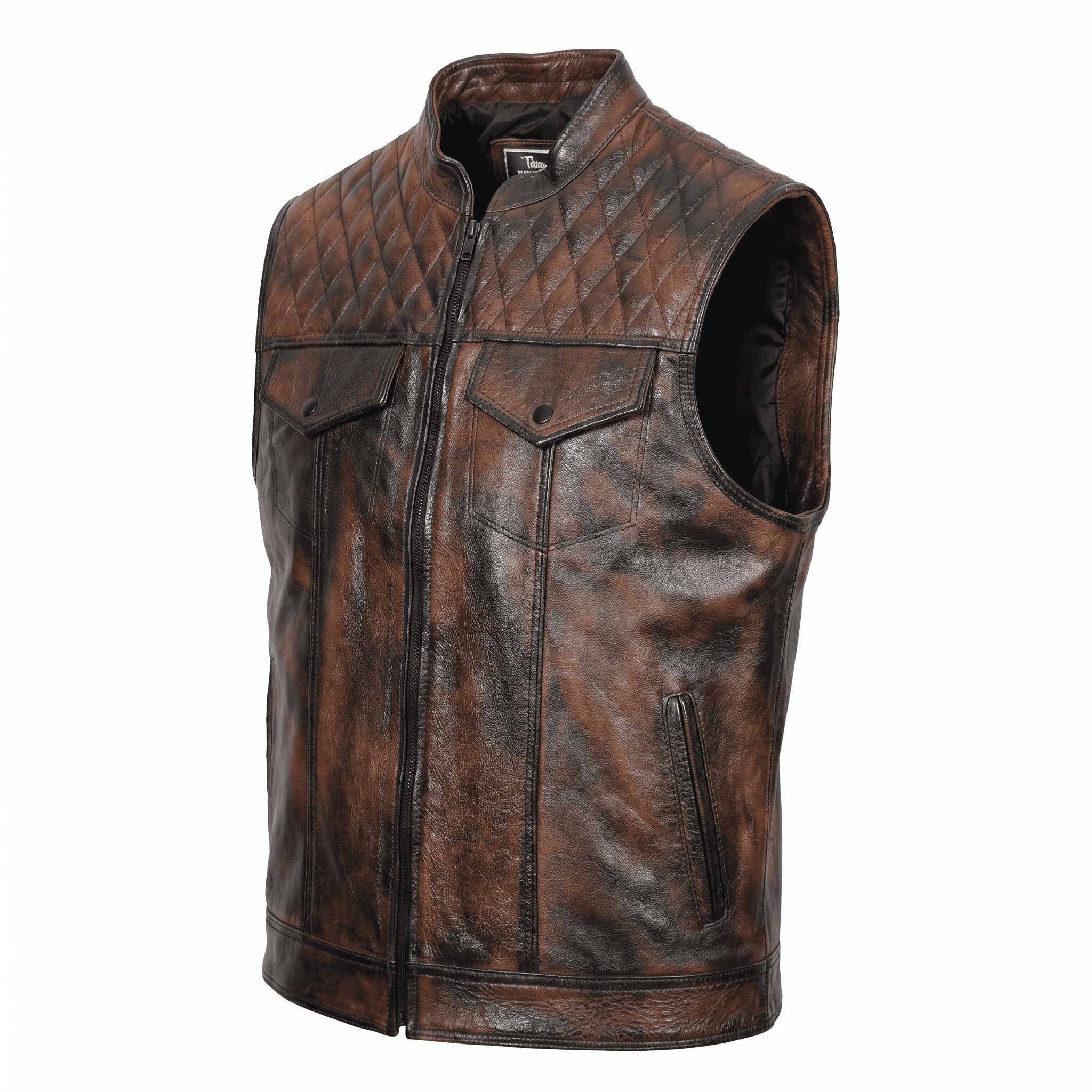 Mestizo Leather Vest - Alle Mexique