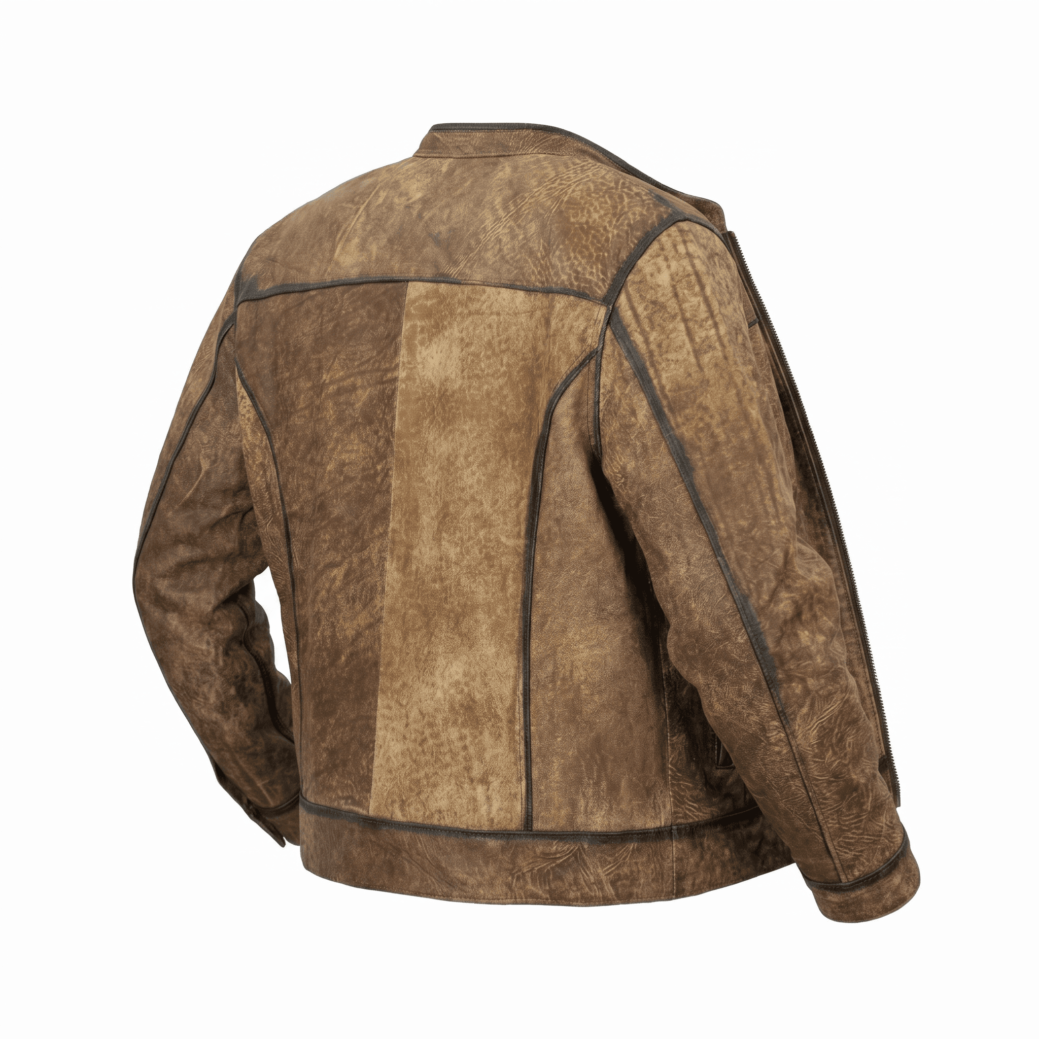 Aged Amber Leather Jacket - Alle Mexique