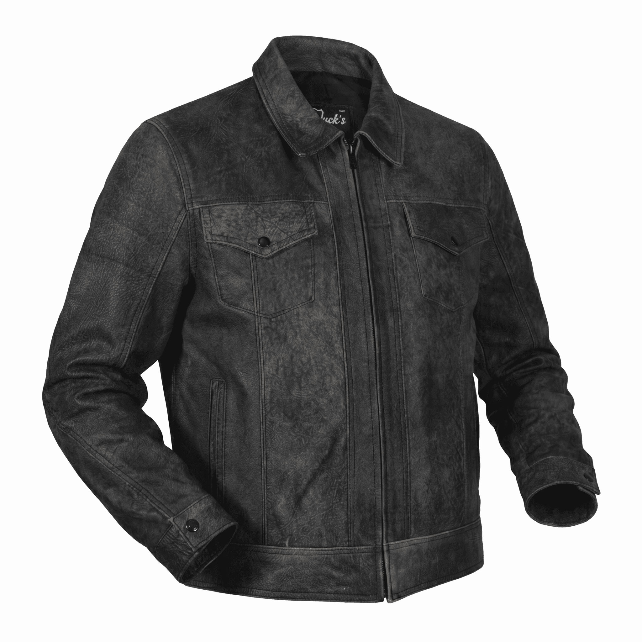 Levis Gray Leather Jacket - Alle Mexique