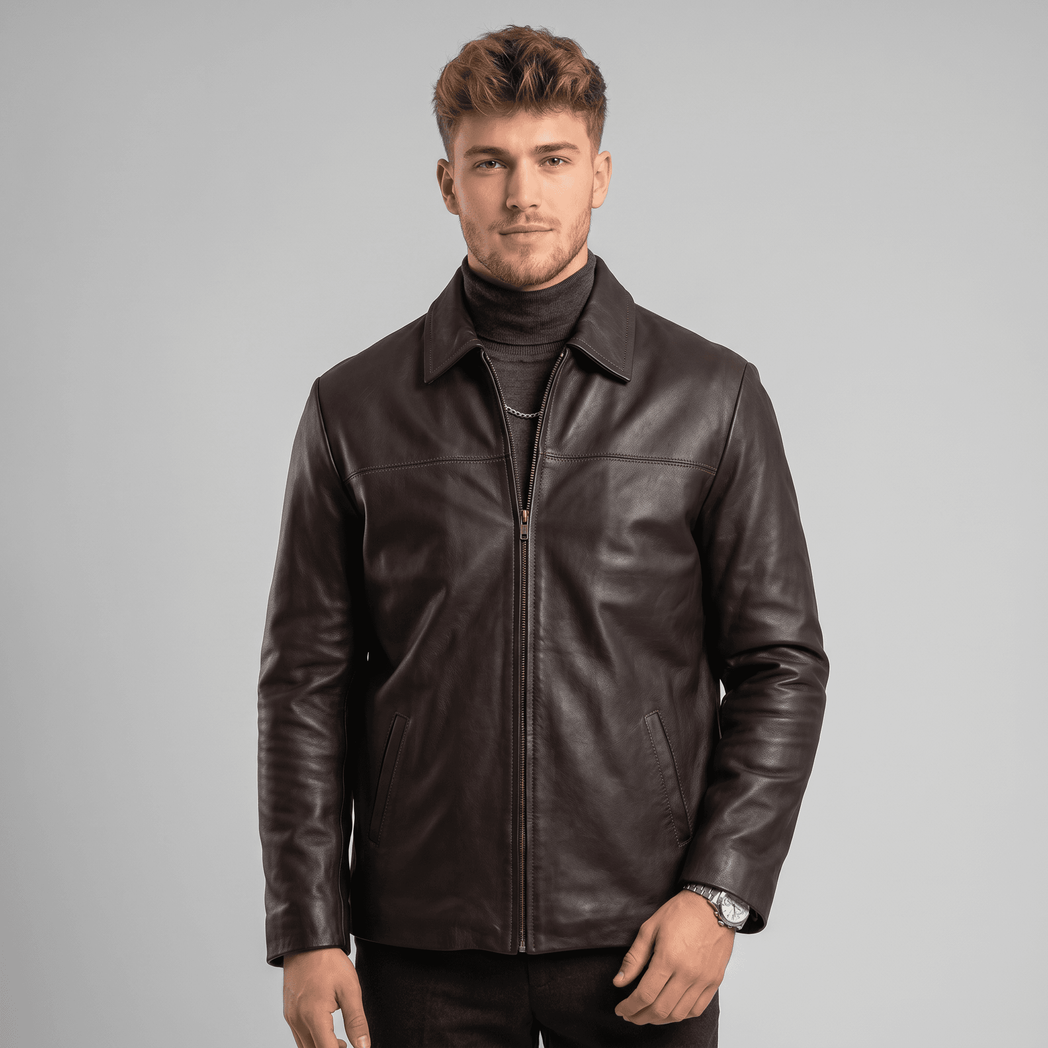 Chamarra de Piel para Hombre - Alle Mexique